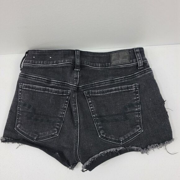American eagle super stretch X hi-rise shortie black shorts 4 womens 2403 26W - Picture 3 of 11